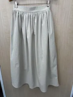 ロングフレアスカート 　アイボリー　M シーズンリーズン