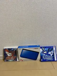 Nintendo 3DS LL 青 本体 + ソフト４本