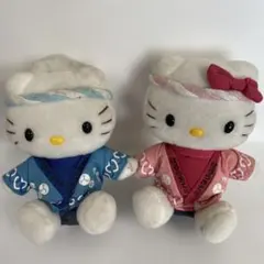 希少 祭りうちわ はっぴ ねじり鉢巻き ハローキティ&ディアダニエル