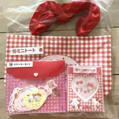 サンリオ ミニトート 赤 チェック柄 セット
