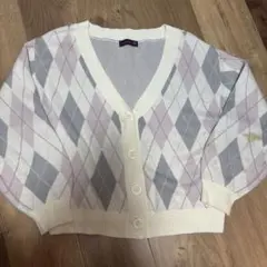 Lovetoxic アーガイル柄 カーディガン 140