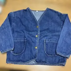 110サイズ デニムジャケット Vネック