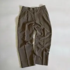 90s~ ヴィンテージ レトロ 古着 ツータックスラックスパンツ グレージュ 灰
