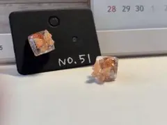 yubba商店ピンクゴールドの蝶々ピアスNO.51