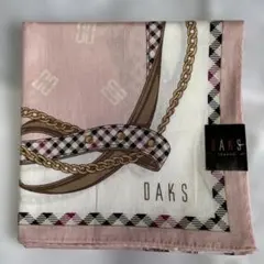 DAKS ダックス ハンカチ ピンク チェーン柄