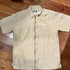 希少　 archive ジップシャツ 90s 半袖シャツ　 古着　半袖チェックのサムネイル