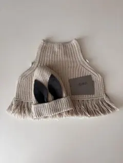 eLfinFolk/Rib knit Knights cape&beanie