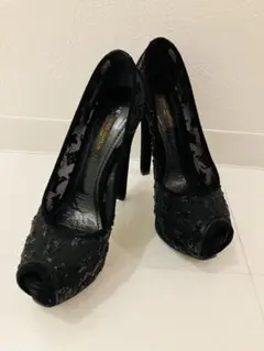 LOUIS VUITTON パンプス　シースルー　スパンコール　ブラックのサムネイル