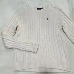 POLO RALPH LAUREN アイボリー ケーブルニット Mサイズ