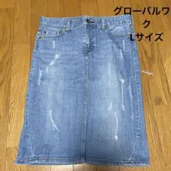 GLOBAL WORK デニムタイトスカート Lサイズのサムネイル