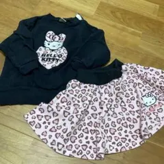 【90サイズ】ハローキティ トレーナー スカートセット