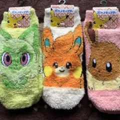 ポケモンモコモコ靴下　3足　レディース