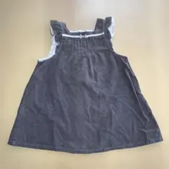 90cm べべ ダークブラウン コーデュロイ ワンピース