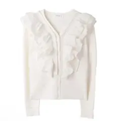 Her lip to Ruffle Pleated Knit Cardiganのサムネイル