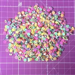 【新品】デコパーツ ネイルパーツ フルーツ フレーク 約1000個 まとめ売り