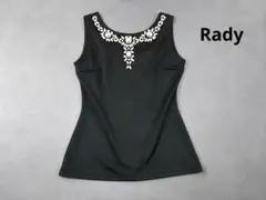Rady ノースリーブトップス ビジュー ブラック Mのサムネイル