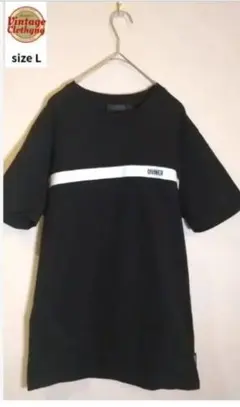 DIVINER ディバイナー Tシャツ L 黒 白ライン ストリート