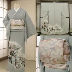 美品　色留袖　袋帯　五つ紋　４点フルセット　入学式 結婚式　金彩　母