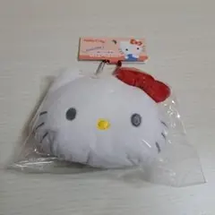 ハローキティ ぬいぐるみフェイスポーチチャームカラビナ