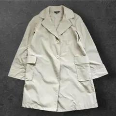 ジュンコシマダPART2 スプリングコート レインコート ベージュ 総柄 M 9