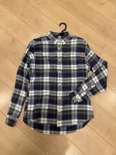 ORIHICA チェック柄シャツ M ネイビー系