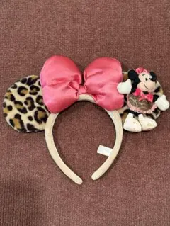 ミニーマウス ヒョウ柄カチューシャ