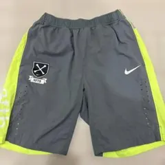 Nike NFTB ハーフパンツ グレー/ネオンイエロー　Mサイズ
