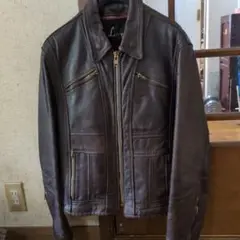 定価１０万円シングルライダースブラウンサイズM