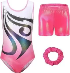 充実のセット❗早いもの勝ちです✨サイズ１００㎝　新体操 練習服 子供 柄 短パン