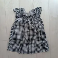 branshes チェック柄ワンピース 90　黒のサムネイル