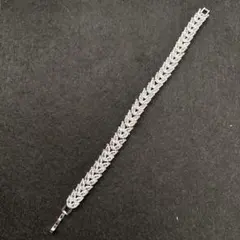 シルバー リーフモチーフ ブレスレット 約20cm