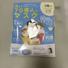 70億人のマスク 大人用 3枚入り 洗える抗菌マスク