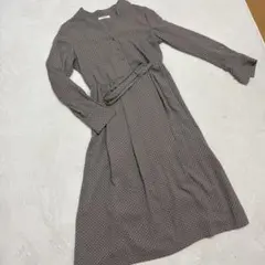 OPAQUE.CLIP ベルト付きドットワンピースM