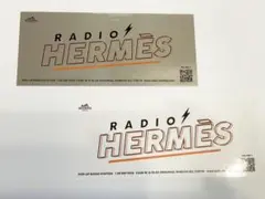 RADIO HERMÈS ステッカー2枚セット　WHITE/SILVER