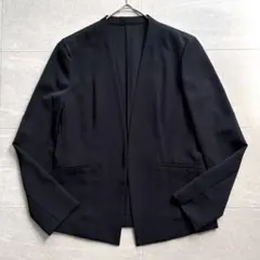 グリーンレーベルリラクシング サラフール ノーラペル ジャケット 黒 40 L