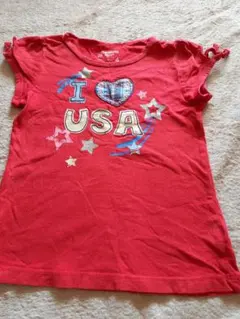 ②キッズ　半袖【OSH KOSH】トップス　4才　Tシャツ　赤のサムネイル