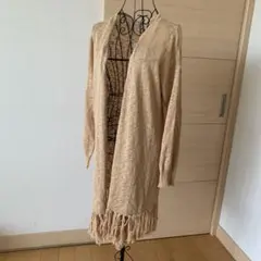 【新品】RODEO CROWNS リネン混フリンジロングカーディガン RCWBのサムネイル