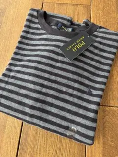 ラルフローレン　ワッフルロンT ネイビー＆ブルーBOYS L160サイズ