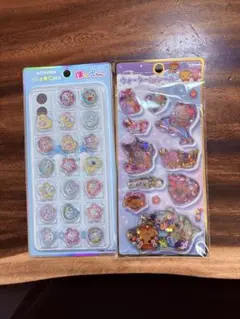 ほっぺちゃん.日焼けキティウォーターシール2枚セット