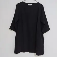 美品★Yarra 　リトアニアリネン　ボートネックワンピース　麻　フリーサイズのサムネイル