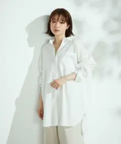 COMME CA ISMオニギリONIGIRIオーバーサイズシャツ　白　ホワイトのサムネイル