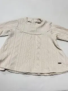 petit main ケーブルニット トップス アイボリー