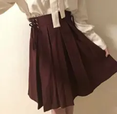 リボン編み上げフリルスカート