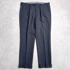【美品】ブレザーズバンクREDA ウールスラックス グレンチェック グレーW85