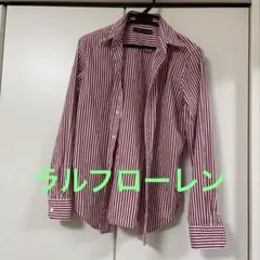 Ralph Lauren 赤と白のストライプシャツ 3f