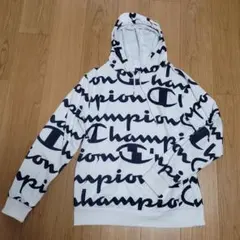 Champion パーカー L ホワイト/ネイビー0