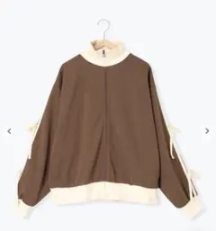 タグあり　Samansa Mos2 リボンフリルトラックジャージ ブラウン