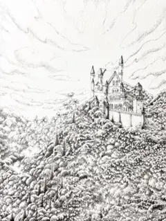 ペン画 風景画 街並み アート - メルカリ