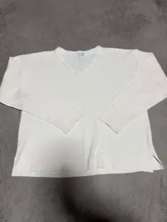 LOWRYS FARM アイボリー Vネックニット