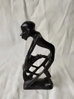 木製抽象彫刻 親子の愛 約30cm - メルカリ